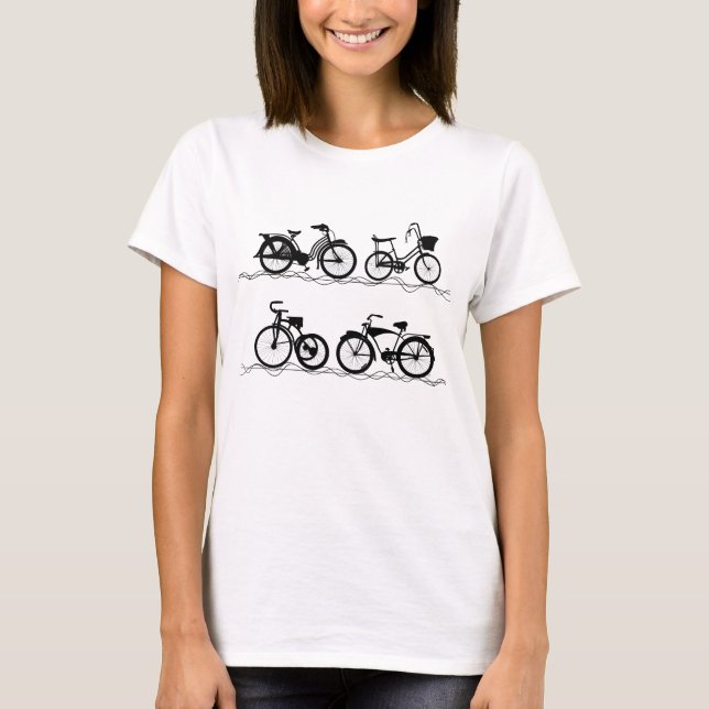 Les Bicyclette Black T-Shirt (Front)
