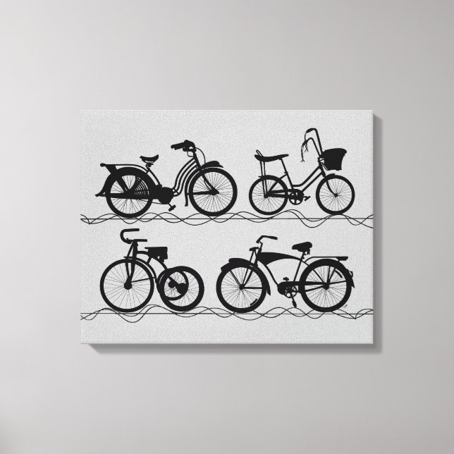 Les Bicyclettes Canvas Print (Front)