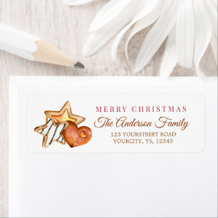 Les biscuits en pain d'épices traitent Joyeux Noël