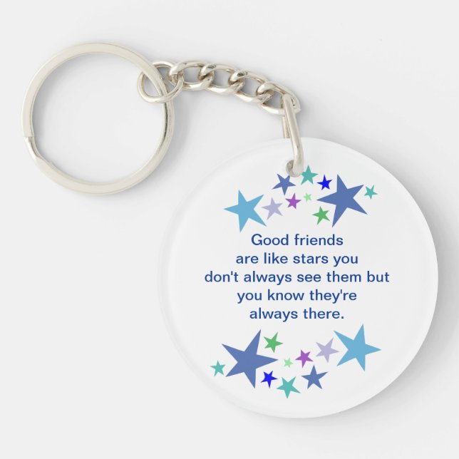 Les bons amis sont comme Stars Fun Citation Porte  (Devant)