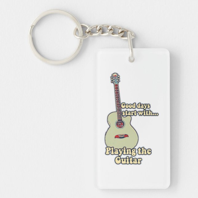 Les bons jours commencent par jouer de la guitare. (Devant)