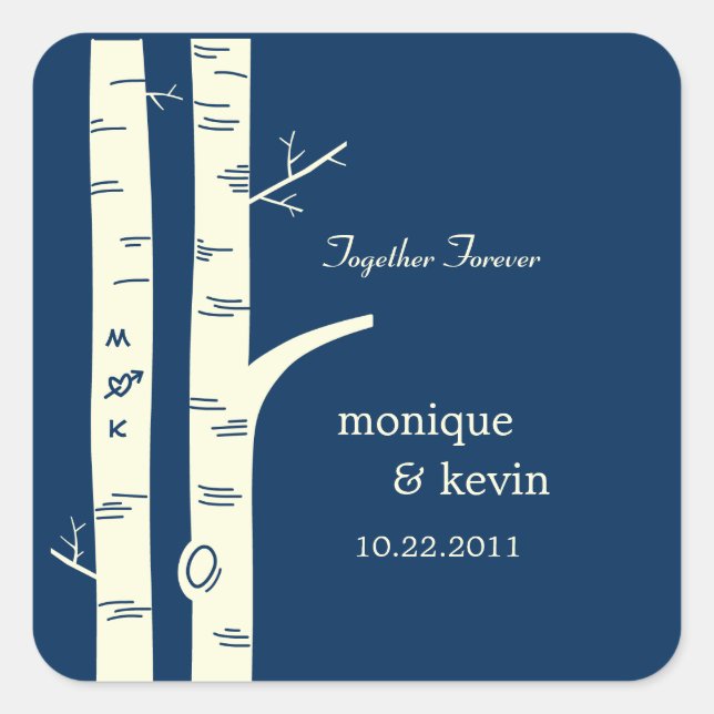 Les bouleaux Favorisent Les Stickers / Enveloppes  (Devant)