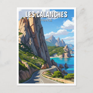 Les Calanches France Corsica Travel Postcard