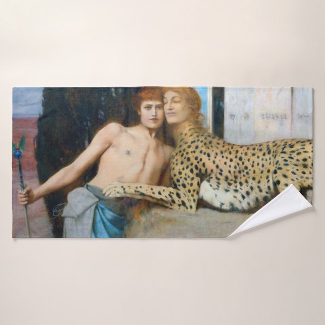 Les Caresses, Fernand Khnopff (Serviette de bain)