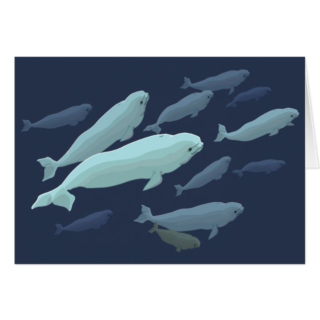 Les cartes de baleine ont personnalisé des cartes (Devant horizontal)