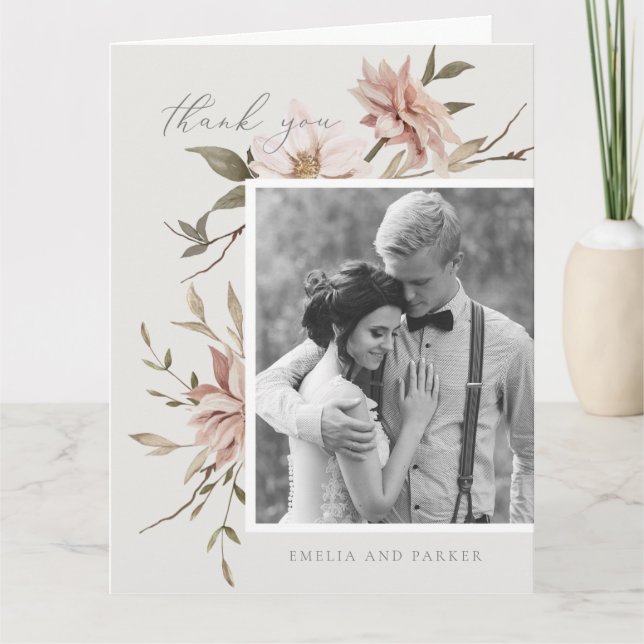 Les Cartes de remerciements de fleurs sauvages (Devant)