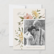 Les Cartes de remerciements de fleurs sauvages