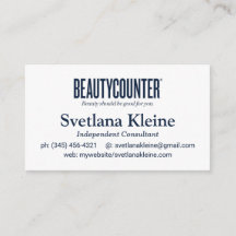 Les Cartes de visite de Beautycompteur, la liste d