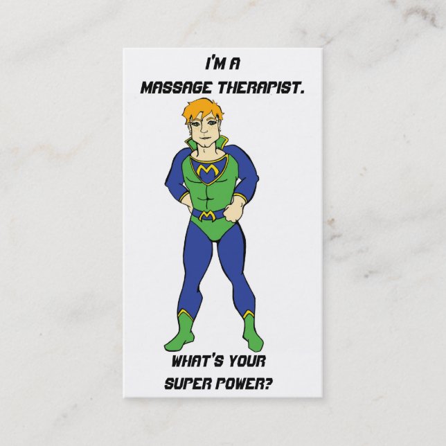 Les Cartes de visite de Funny Massage Hero (Devant)
