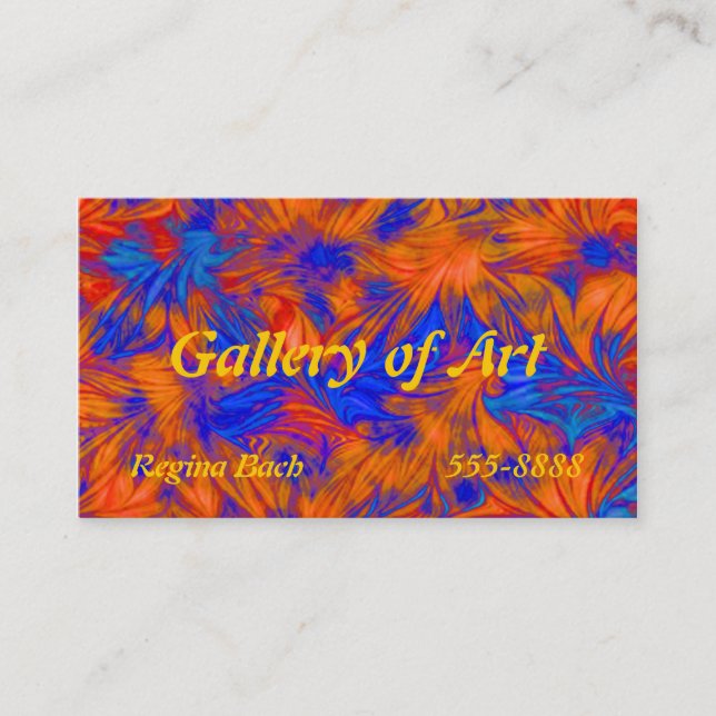 Les cartes de visite de l'artiste (Devant)