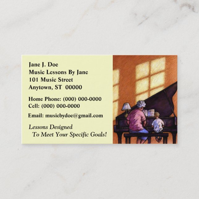 Les cartes de visite de l'instructeur de (Devant)