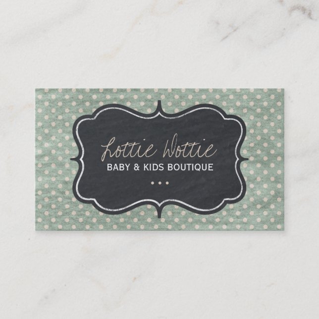 Les Cartes de visite du Fun Shabby Dots (Devant)