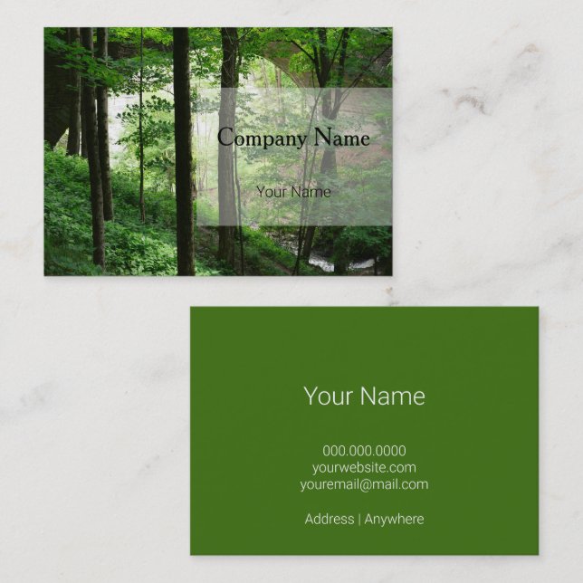 Les Cartes de visite du pont Green Forest (Devant / Derrière)