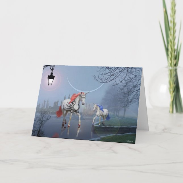 Les cartes de voeux de licornes (Devant)