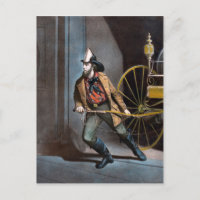 Les cartes postales Vintages American Fireman 1858
