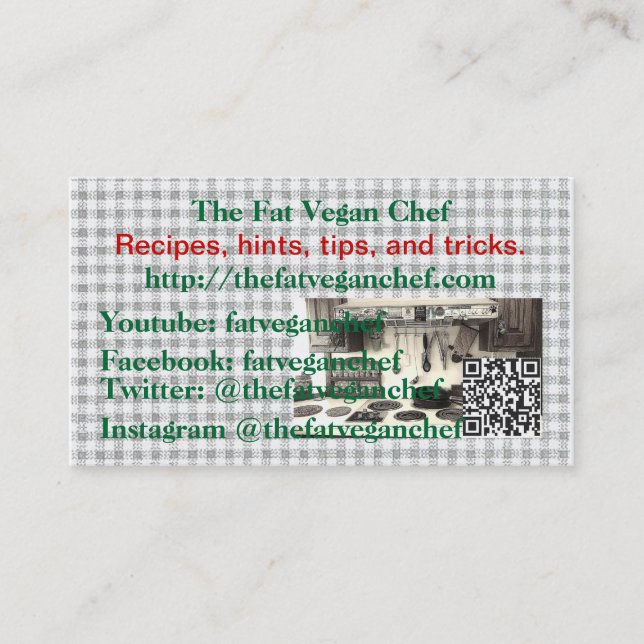 Les cartes végétaliennes de chef de graisse (Devant)