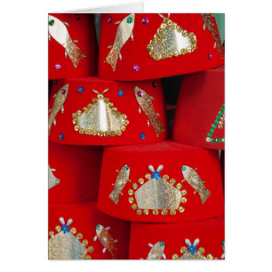 Les Casquettes de Red Fez au marché