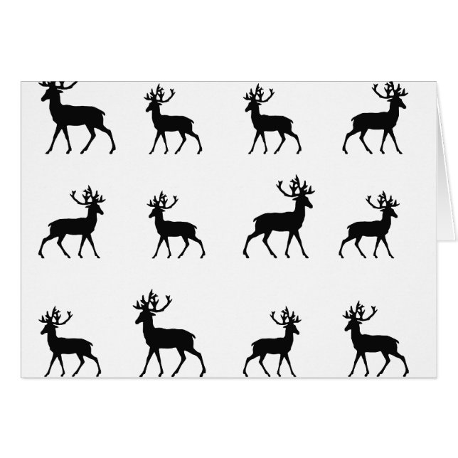 Les cerfs communs modèlent en noir et blanc (Devant horizontal)