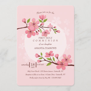 Les cerisiers fleurissent Invitation religieuse