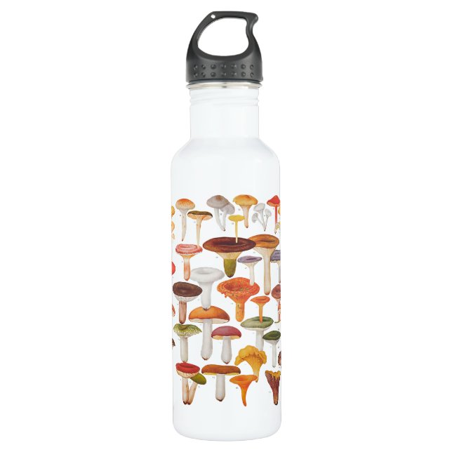 Les Champignons Mushrooms 710 Ml Water Bottle (Front)