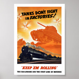 Les chars ne combattent pas dans les usines Poster