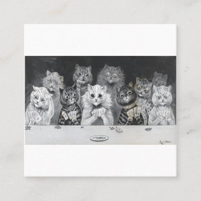 Les chats Jouer aux cartes - Louis Wain (Devant)