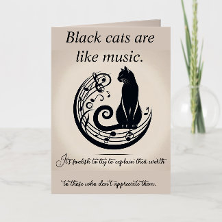 Les chats noirs sont comme une carte de musique