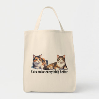 Les chats rendent tout meilleur Sac fourre-tout