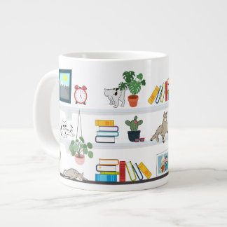 Les Chats Sur La Mug De La Librairie