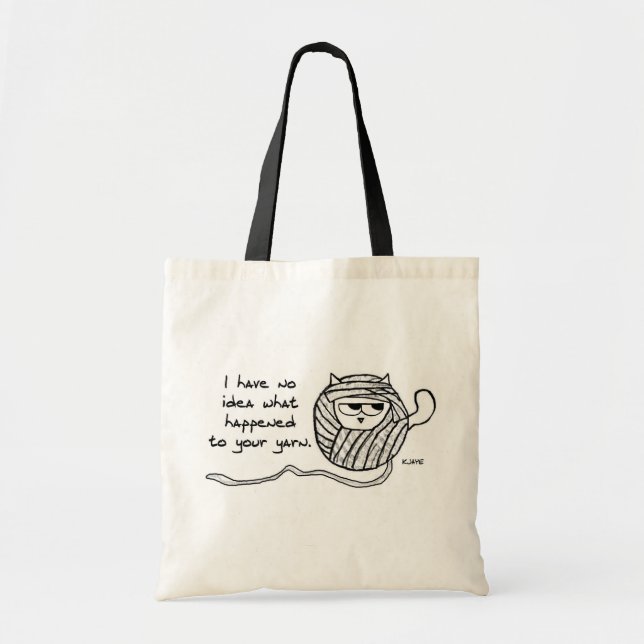 Les chats volent le fil - sac fourre-tout drôle (Devant)