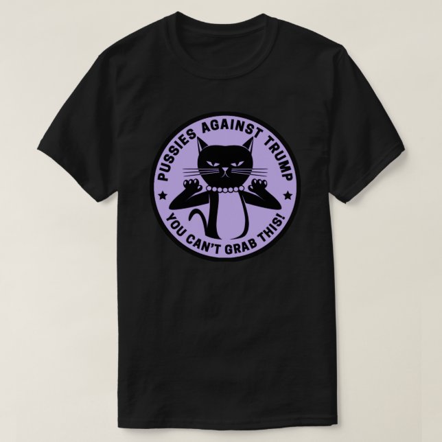 Les chattes contre Trump T-Shirt pourpre (Design devant)