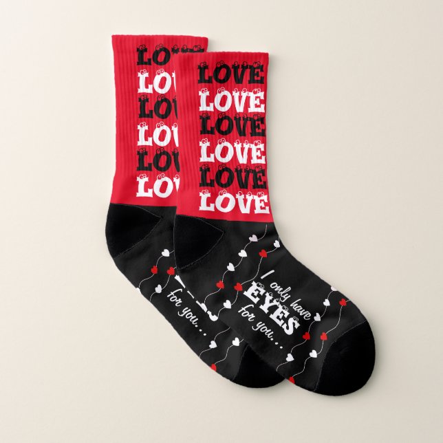 Les Chaussures de Saint-Valentin amusantes - Yeux  (Paire)