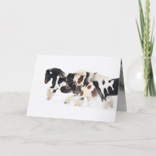 Les Chevaux de Gyosy courent sur la carte de voeux