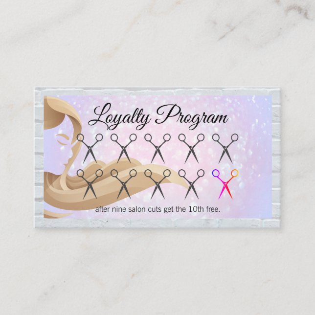 Les cheveux de la femme | Carte de poinçonnage de  (Devant)