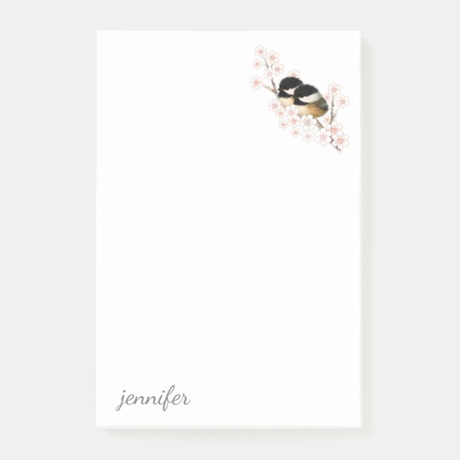Les chickadees personnalisent les notes post-it® (Devant)