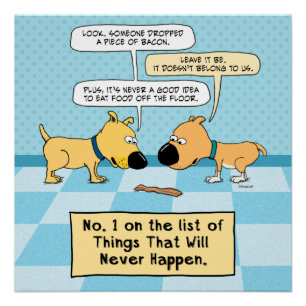 Les chiens amusants ne mangent pas cette affiche d