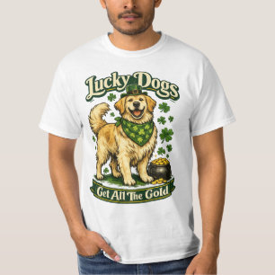 Les chiens chanceux obtiennent tout le T-shirt St