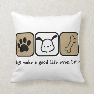 Les chiens font un meilleur coussin 16x16 de bonne