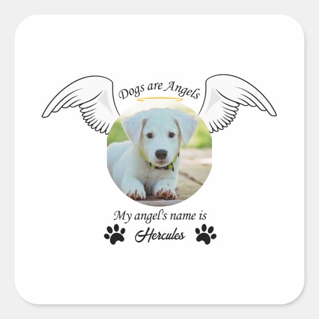 Les chiens sont des anges autocollants (Devant)