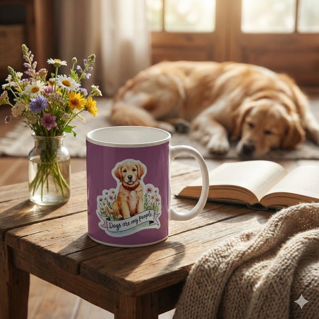 Les Chiens Sont Mon Peuple Mug (This adorable, "Dogs are my people" mug would make a great gift for the dog lover in your life! )