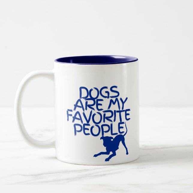 Les chiens sont mon peuple préféré tasse aux accen (Gauche)