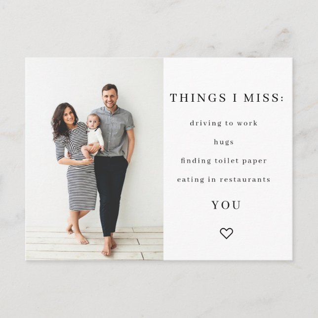 Les choses qui me manquent Carte postale de quaran (Devant)