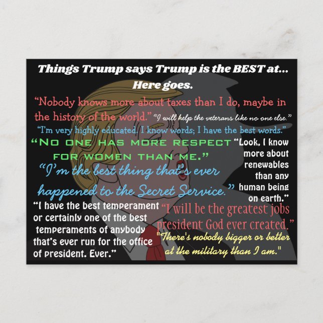 Les Choses Stupides Dit Donald Trump Sur Les Carte (Devant)