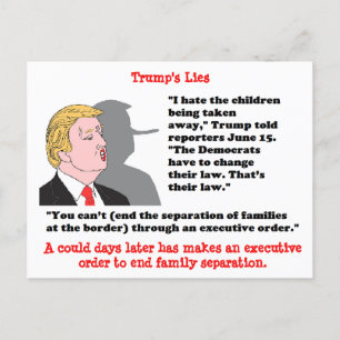 Les choses stupides Trump a dit Carte postale Souv