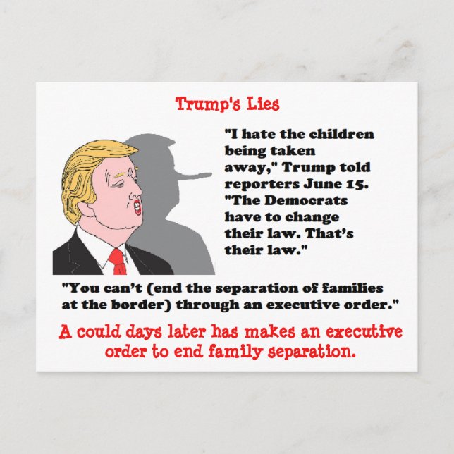 Les choses stupides Trump a dit Carte postale Souv (Devant)