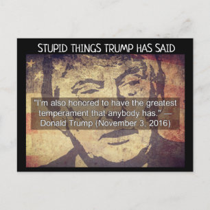 Les choses stupides Trump a dit Carte postale Souv