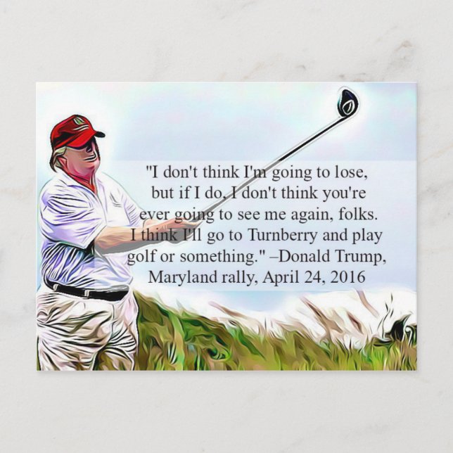 Les choses stupides Trump a dit Carte postale Souv (Devant)