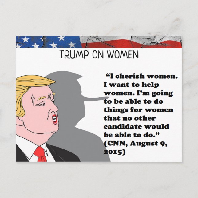 Les choses stupides Trump a dit Carte postale Souv (Devant)