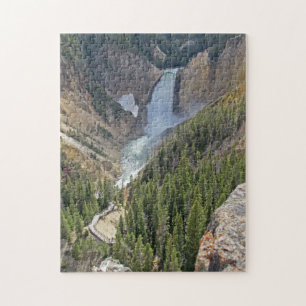 Les chutes inférieures du puzzle du paysage de Yel
