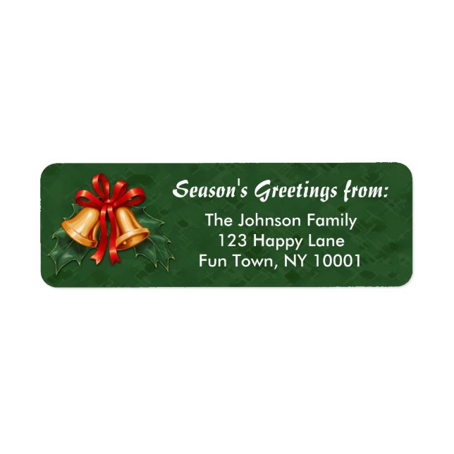 Les cloches de Noël et Holly Feuille Green (Devant)